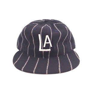 EBBETS FIELD FLANNELS ( �G�x�b�c�t�B�[���h ) 1943 LOS ANGELES ANGELS ( 1943 ���T���[���X �G���W�F���X ) WOOL FLANNELS�i �E�[���t�����l�� �j NAVY×CREAM PIN STRIPE�i �s���X�g���C�v �jBASEBALL CAP�i �x�[�X�{�[��