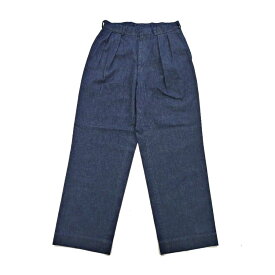 BARRY BRICKEN (バリーブリッケン）2プリーツデニムワイドパンツ LUSIOUS 2 PLATES PANTS W30.32.34 MADE IN JAPAN