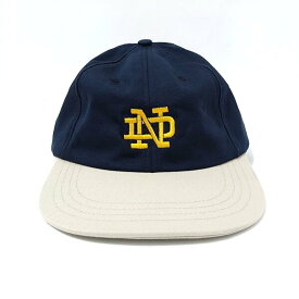 COOPERSTOWN BALL CAP (クーパーズタウン ボールキャップ ) Notre Dame 1943 (ノートルダム 1943 ) BASEBALL CAP ( ベースボールキャップ ）コットンハードバイザー / ネイビー × ストーン / EXCLUSIVE / 別注 / MADE IN USA ( アメリカ製 )