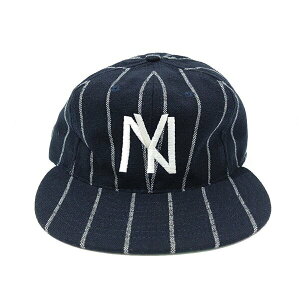 EBBETS FIELD FLANNELS ( �G�x�b�c�t�B�[���h ) 1935 NEWYORK BLACK YANKEES / WOOL FRANNELS�i �E�[���t�����l�� �j / NAVY×CREAM PIN STRIPE�i �s���X�g���C�v �jBASEBALL CAP�i �x�[�X�{�[���L���b�v �jMADE IN USA�i �A����