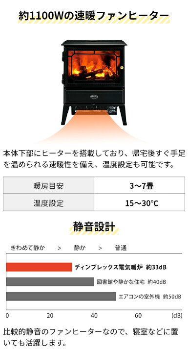 楽天市場】ディンプレックス 【選べる豪華特典】 暖炉型 ファン 