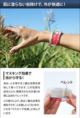 楽天市場 虫よけ 虫除け パラキート 虫よけバリア ハーブ アウトドア 虫よけ対策 虫対策 忌避 こども 防水 リストバンド 虫よけ バンド セレクトショップ Aqua アクア