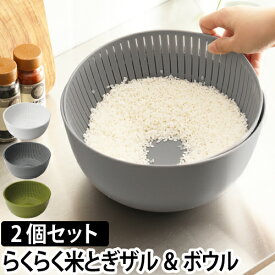 ザル ボウル 米研ぎボウル Colander&Bow 同色2個セット 米とぎ 水切り 湯引き キッチン 炊飯 調理器具 お米 ボール シンプル おしゃれ ライクイット like-it