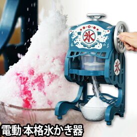 電動かき氷機 かき氷器 電動本格ふわふわ氷かき器 DCSP-20 粗さ調節 家庭用 製氷カップ付き