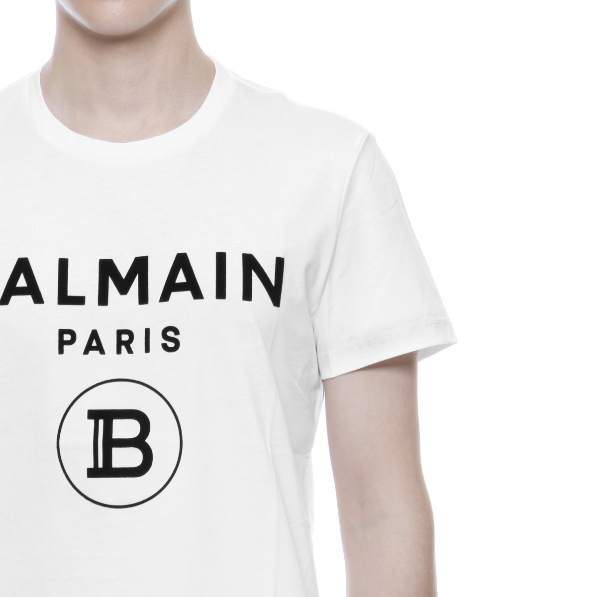 バルマン BALMAIN Tシャツ メンズ TH01601I232 GAB 半袖Tシャツ BLAN ホワイト | インポートショップ ＤＯＵＢＬＥ