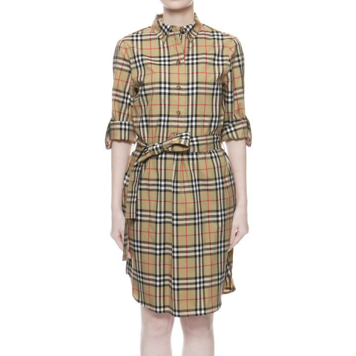 楽天市場 バーバリー Burberry ワンピース レディース 長袖ワンピース Archive Beige Ip Chk ベージュ インポートショップ ｄｏｕｂｌｅ