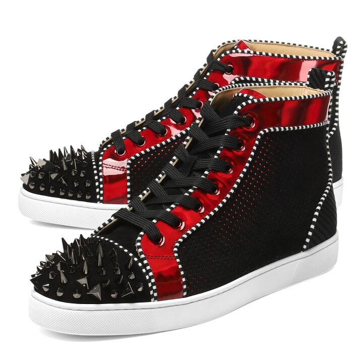 楽天市場 クリスチャン ルブタン Christian Louboutin シューズ メンズ Cm4h スニーカー ハイカット Lou Pik Pik Orlato Flat ルー ピック ピック オルラート フラット Black Red ブラック レッド インポートショップ ｄｏｕｂｌｅ
