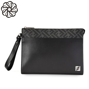 �t�F���f�B FENDI �N���b�`�o�b�O �����Y 7VA491 AJF0 F0GXN FF SQUARE FF�X�N�G�A BLACK+PALLADIUM �u���b�N