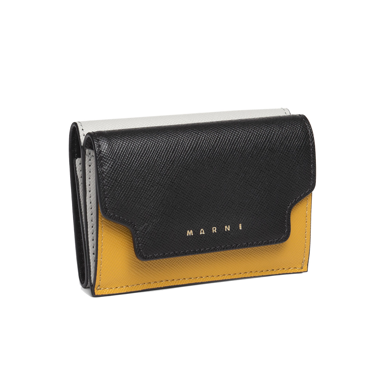 マルニ MARNI 財布 レディース PFMOW02U23 LV520 Z414N 三つ折り財布 BLACK+PELICAN+PUMPKIN  マルチカラー | インポートショップ ＤＯＵＢＬＥ