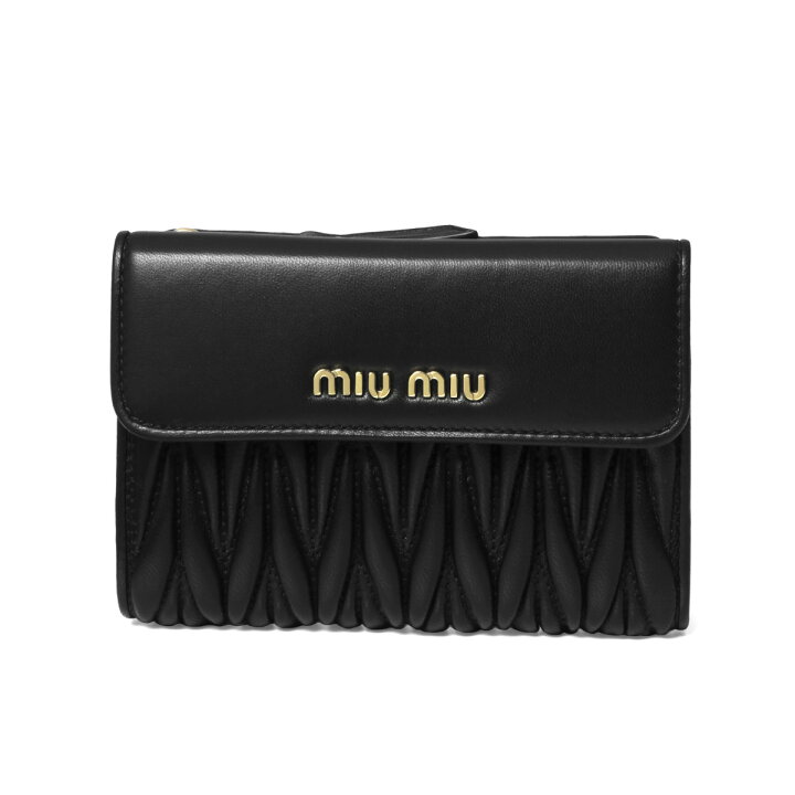 楽天市場 ミュウ ミュウ Miu Miu 財布 レディース 5ml225 N F0002 二つ折り財布 Matelasse Nero ブラック インポートショップ double 楽天市場 ミュウ ミュウ Miu Miu 財布 レディース 5ml225 N F0002 二つ折り財布 Matelasse Nero ブラック インポートショップ double