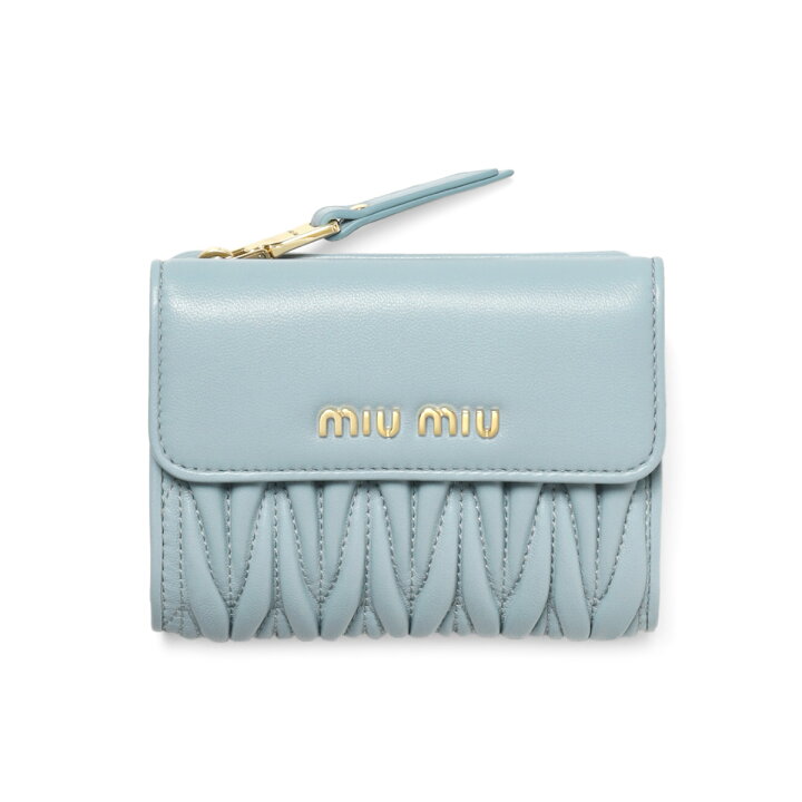 楽天市場 ミュウ ミュウ Miu Miu 財布 レディース 5ml002 N F0012 二つ折り財布 Matelasse Cielo ライトブルー インポートショップ double 楽天市場 ミュウ ミュウ Miu Miu 財布 レディース 5ml002 N F0012 二つ折り財布 Matelasse Cielo ライトブルー インポートショップ double