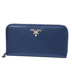 プラダ PRADA 財布 レディース 1ML506 QWA F0016 ラウンドファスナー長財布 SAFFIANO METAL BLUETTE ダークブルー