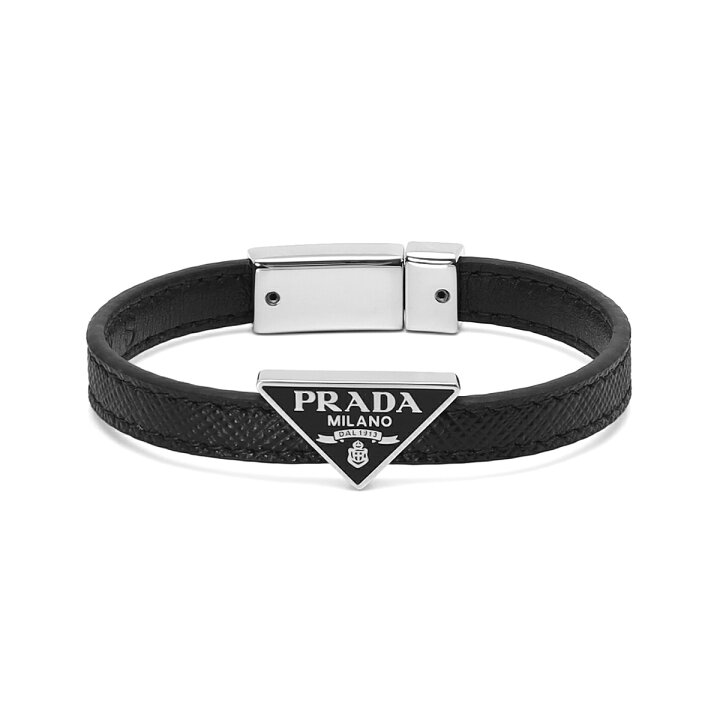 楽天市場 プラダ Prada アクセサリー メンズ 2ib2 053 F0002 ブレスレット Saffiano Nero ブラック インポートショップ ｄｏｕｂｌｅ