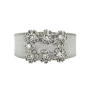 WFBBG ROGER VIVIER uXbg fB[X REWCO740200N1B026Y FLOWER STRASS t[ XgX ARGENTO+PELLE SCURO Vo[