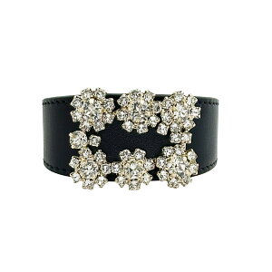 WFBBG ROGER VIVIER uXbg fB[X REWCO740200XMA2505 FLOWER STRASS t[ XgX NERO+PELLE SCURO ubN