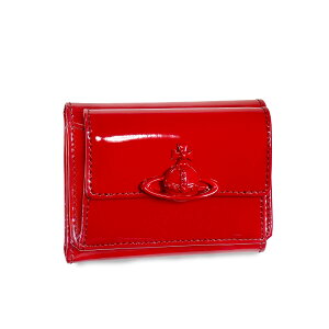 BBAEGXgEbh VIVIENNE WESTWOOD SMALL FLAP PURSE O܂z fB[X 5115002VW L001O H406 RED ENAMEL ORB bh