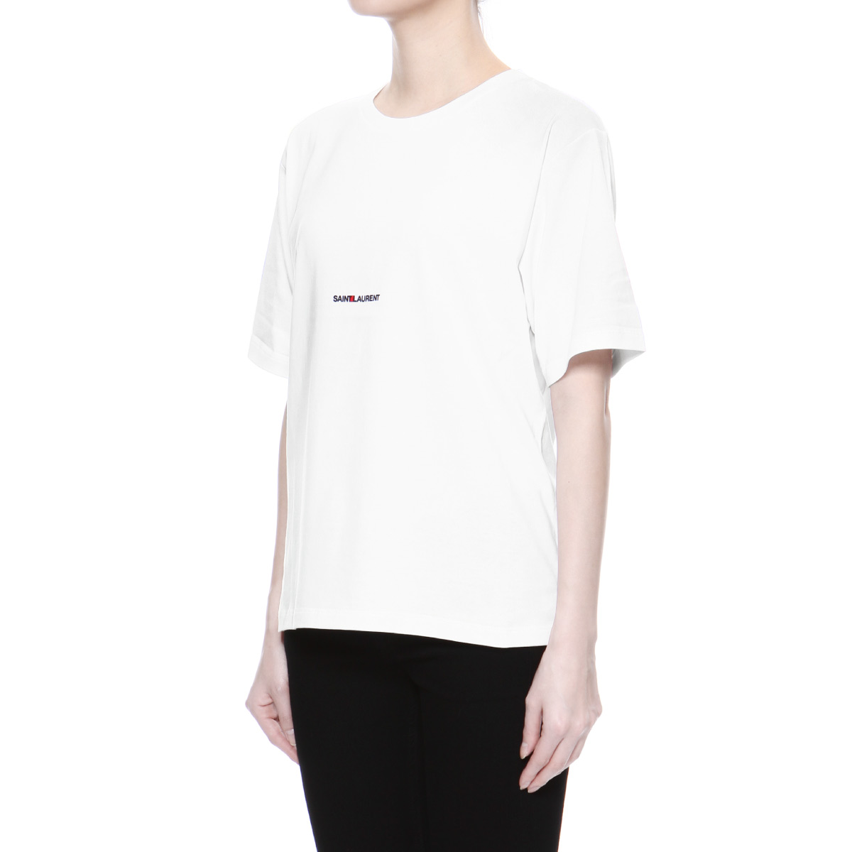 サン ローラン SAINT LAURENT Tシャツ レディース 460876 YB2DQ 9000 半袖Tシャツ WHITE ホワイト |  インポートショップ ＤＯＵＢＬＥ
