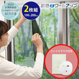 セキスイ 遮熱クールアップ 100×200cm 2枚セット 遮光シート 遮熱シート 窓ガラス用 紫外線 UV カット 断熱 遮熱 取り外し 節電 プライバシー保護 ミラー効果 ナノコート ガラス面 サッシ枠 網戸 UV 暑さ対策 節電 cp