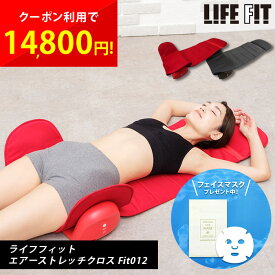 ライフフィット エアーストレッチクロス Fit012 ストレッチマット 骨盤 骨盤ケア 簡単 折りたたみ コンパクト 収納 ストレッチ 寝るだけ エアーバッグ 筋トレ ひねる 伸ばす 持ち上げる 自動停止 安心 簡単操作 疲労回復 cp