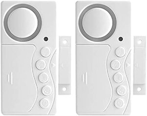 「P20+10%OFFクーポン」フリーザードアアラーム左開き 3/15/30/60秒調整可能な遅延ワイヤレス冷蔵庫アラーム 4インチ1ドアセンサー.(2個)