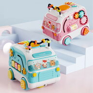 ★楽天1位★多機能 車 バス 電気 玩具 赤ちゃんおもちゃ ピアノ音楽のおもちゃ音と光と 手遊びいっぱい …