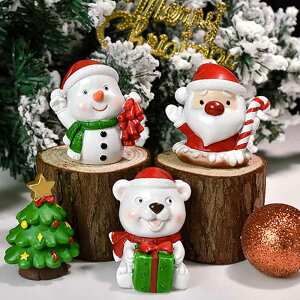 5個セット サンタ クリスマス 飾り クマ 樹脂装飾 雪だるま 装飾 オーナメント グッズ 置物 インテリア 景品 ディスプレイ オブジェ 置物 リスマスツリー デコレーション かわいい おしゃれ