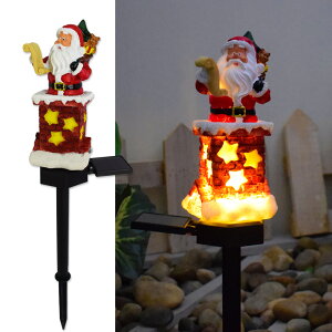 ソーラーライト クリスマス 屋外用 | プラスチックランプデザイン クリスマスライト ステーク 屋外用 | LED ブートランプ ウェディング ガーデン プール 裏庭 フェンス 装飾用