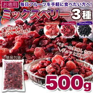 ドライフルーツ 3種類の贅沢ミックス いちご ブルーベリー クランベリー 送料無料