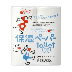 河野製紙アヴォンリー・キース保湿ペーパー トイレット ダブル 芯あり 30m 1パック (4ロール) 【×5セット】 【お徳用 まとめ買い お買い得 業務用 割引 セット販売】 ( 掃除用品 文房具・