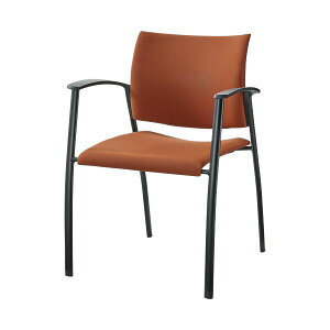 【ライオン事務器 事務用品 lion 文具 事務 業務用 事務用文具】 LEOオフィスミーティングチェア ブラウン LE-2420F-BR 1脚 【×2セット】 【お徳用 まとめ買い お買い得 割引】 ( イス・チェア オ