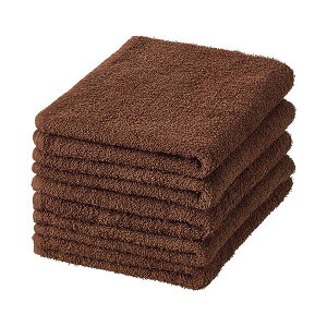 フェイスタオルブラウン 1パック (5枚) 【×2セット】 【お徳用 まとめ買い お買い得 業務用 割引 セット販売】 リネン タオル バスタオル
