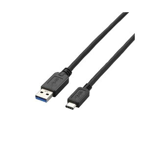 ELECOM �G���R�� USB3.1�P�[�u���iA-TypeC�j USB3-AC20BK �p�\�R�� �P�[�u�� �P�[�u���J�o�[
