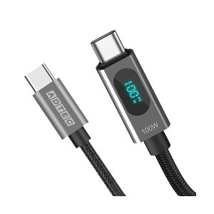 AhebNType-C to C P[u id́E[dj^ / PD100W / 480Mbpsj 1.2m ubNAPC-V1210CC-U2-LEDD 1{