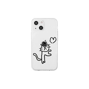 AKAN �\�t�g�N���A�P�[�X for iPhone 14 �l�R�n�[�g �w�ʃJ�o�[�^ AK23512i14