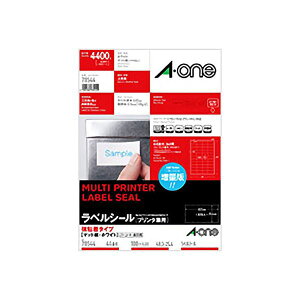 エーワン ラベルシール 強粘着タイプ A4 44面 四辺余白付 78544 プリンタ PCサプライ・消耗品 コピー用紙・印刷用紙 コピー用紙 名刺用紙 ラベル 紙