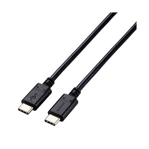 �y3�Z�b�g�z ELECOM �G���R�� USB2.0�P�[�u��(�F�ؕi�AUSB Type-C(TM) to USB Type-C(TM)) 1m �u���b�N U2C-CC5PC10NBKX3 �y �Z�b�g�̔� �܂Ƃߔ��� ���� �z �p�\�R�� �P�[�u�� �P�[�u���J�o�[