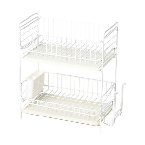 パール金属 スキット 珪藻土トレー水切りラック2段スリム ホワイト HB-4988 キッチン用品・食器・調理器具 日用雑貨・キッチン用品 キッチン 台所用品