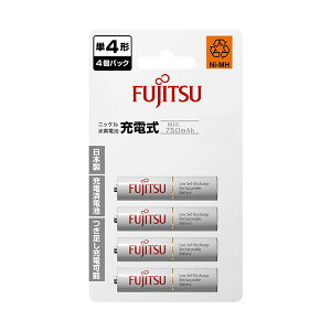 FDK 富士通ニッケル水素電池 スタンダードタイプ 単4形 HR-4UTC (4B) 1パック (4本) 家電 電池・充電池