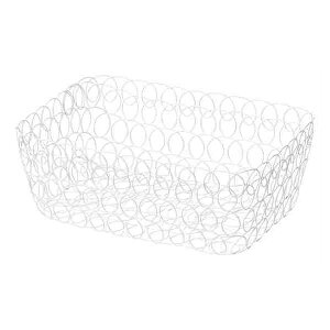 【2個セット お徳用セット】 ちどり産業 クルクルバスケット角M ホワイト 83-17WH 【お徳用 まとめ買い お買い得 業務用 割引 セット販売】 ( 掃除用品 文房具・事務用品 生活雑貨 オフィス用