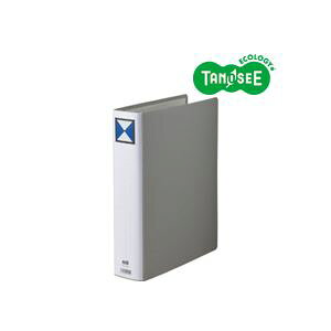 TANOSEE 【お徳用セット】 TANOSEE 両開きパイプ式ファイル A4タテ 50mmとじ グレー 30冊 【お徳用 まとめ買い お買い得 業務用 割引 】 文房具・事務用品 オフィス用品 ファイル・バインダー クリ