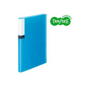 【セット販売】TANOSEE クリアブック（透明表紙） A4タテ 36ポケット ブルー 30冊