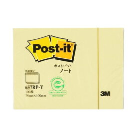 スリーエム ジャパン Post-it 再生紙ノート 657RP-Y イエロー 【×5セット】 【 セット販売 まとめ買い 割引 オフィス 文房具 文具 業務用 オフィス用品 】 文具 オフィス用品 付箋紙 ポストイット