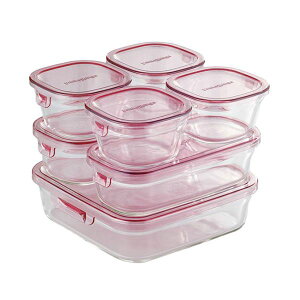 AGCテクノグラス パック&レンジ システムセット ピンク PSC-PRN-P7 キッチン用品・食器・調理器具 日用雑貨・キッチン用品 キッチン 台所用品