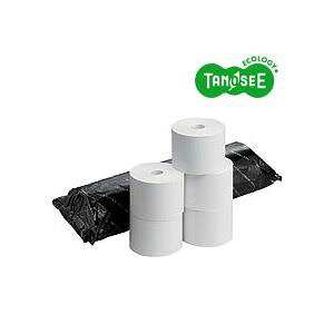TANOSEE 【お徳用セット】 TANOSEE FSC認証感熱レジロール紙 58×80mm 巻長63m 中保存 コアレス 5巻入×10パック 【お徳用 まとめ買い お買い得 業務用 割引 セット販売】