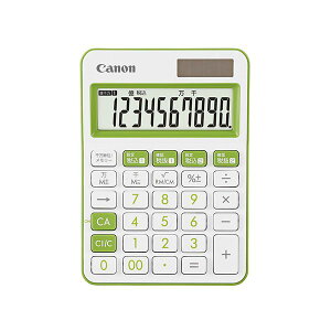 CANON キヤノン カラフル電卓 LS-105WUC-GR グリーン 日用品雑貨・文房具・手芸 文房具・事務用品 文具 オフィス用品 文房具 事務用品 電卓