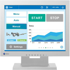 EIZO 38cm (15.0)型タッチパネル装着カラー液晶モニター DuraVision FDX1502T-Tグレイ FDX1502T-TGY
