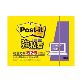 3Mポスト ・ イット 強粘着ノート 75×100mm ビビットイエロー 657SS-YN 1冊 【×5セット】 【 セット販売 まとめ買い 割引 オフィス 文房具 文具 業務用 オフィス用品 】 文具 オフィス用品 付箋紙 ポストイット