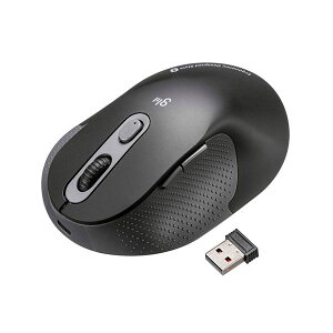 サンワサプライ 静音ワイヤレスエルゴノミクスコンボマウス 2.4GHzワイヤレス+Bluetooth・高さ45mm ブラック MA-EWBBS528MBK