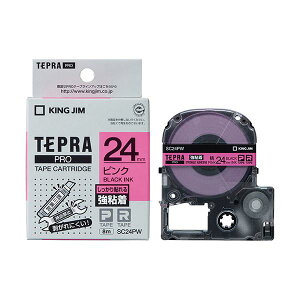 KING JIM �L���O�W�� �e�v�� PRO�e�[�v���S�� 24mm �s���N KJ-SC24PW ���� �I�t�B�X�p�i �Ɩ��p ���� �I�t�B�X �����p�i ���� ���x���V�[�� �v�����^