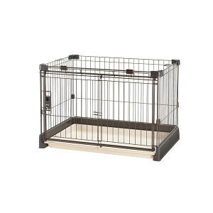 リッチェル もっとお掃除簡単ペットサークル 90-60 (幅90cm)ダークブラウン 【 ペット用品 犬 犬用品 犬小屋 ケージ ゲート PET 犬 グッズ DOG 】